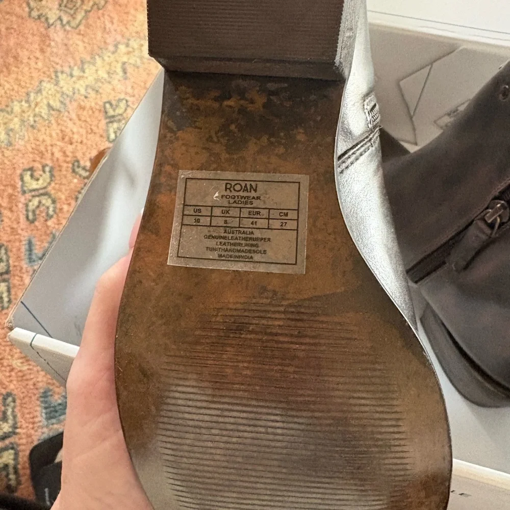 Bed Stu Dark Brown Leather Ankle Boots - Picture 4 of 6